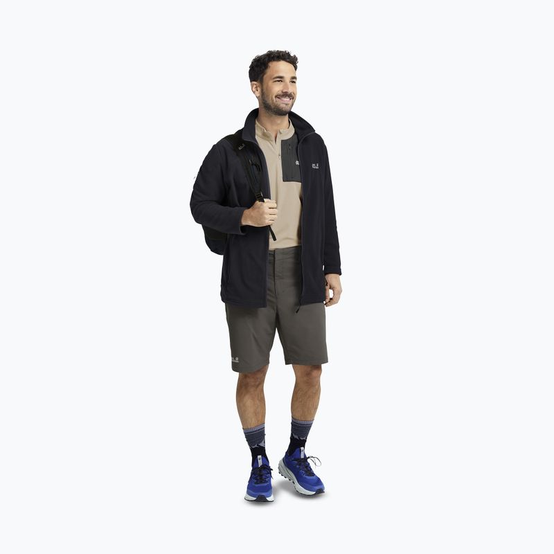 Мъжки поларен суитшърт Jack Wolfskin Taunus 100 Full Zip black 2
