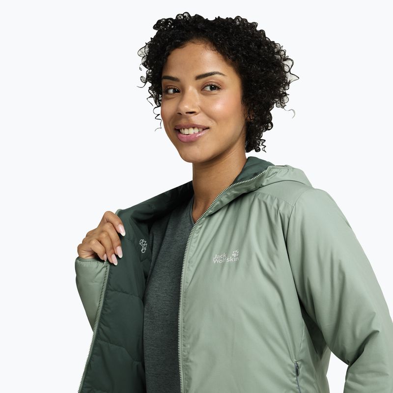 Дамско ватирано яке Jack Wolfskin Trail Light Ins 2IN1 green zinnia 4