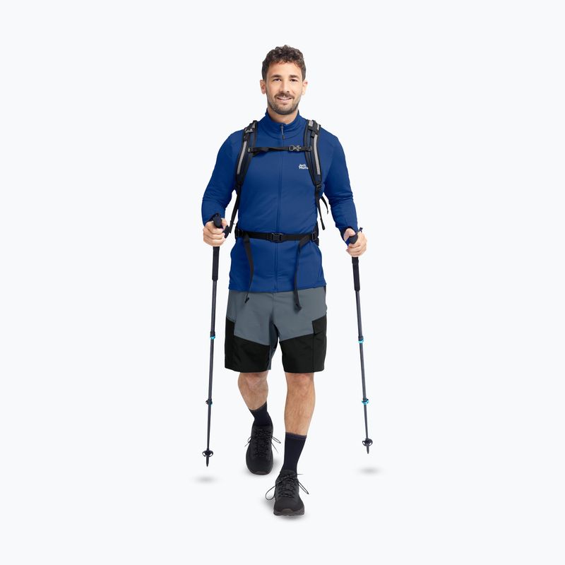 Мъжки суитшърт за трекинг  Jack Wolfskin Litestride Full Zip blue orchid 2