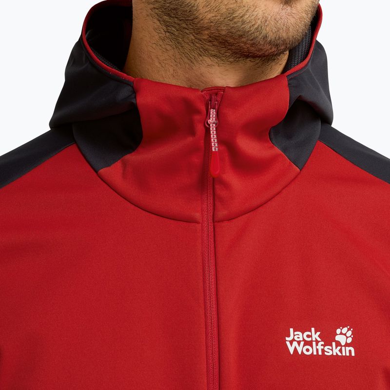 Мъжко софтшел яке Jack Wolfskin Skyvail siren red 4