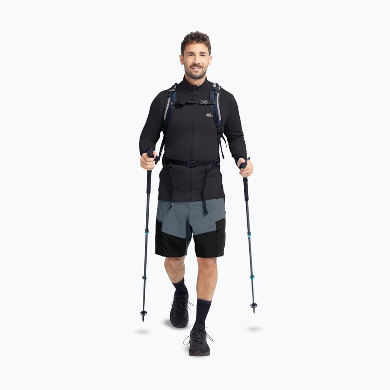 Мъжки суитшърт за трекинг  Jack Wolfskin Litestride Full Zip black 2