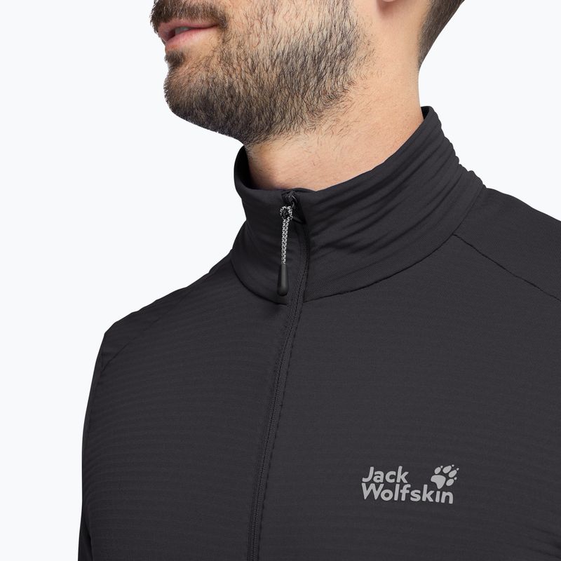 Мъжки суитшърт за трекинг  Jack Wolfskin Litestride Full Zip black 4