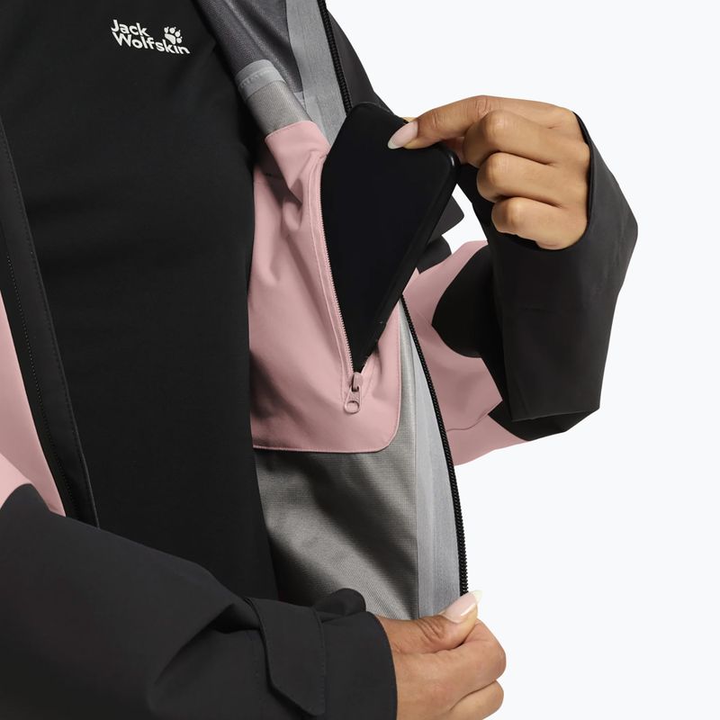 Дамско яке за дъжд Jack Wolfskin Rockpaw 3L rosegarden 6