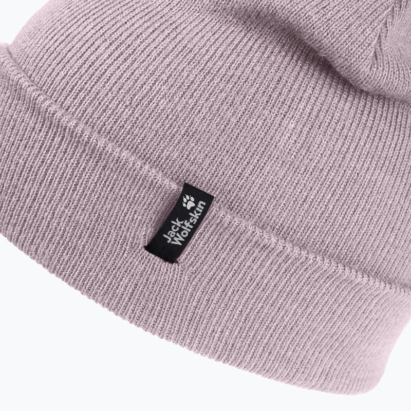 Зимна шапка Jack Wolfskin Rib dusty blush 3