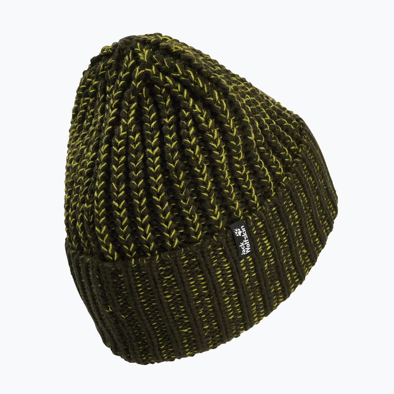 Зимна шапка Jack Wolfskin Badge Beanie obsidian moss 2