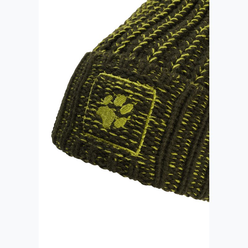 Зимна шапка Jack Wolfskin Badge Beanie obsidian moss 3