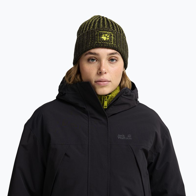 Зимна шапка Jack Wolfskin Badge Beanie obsidian moss 5