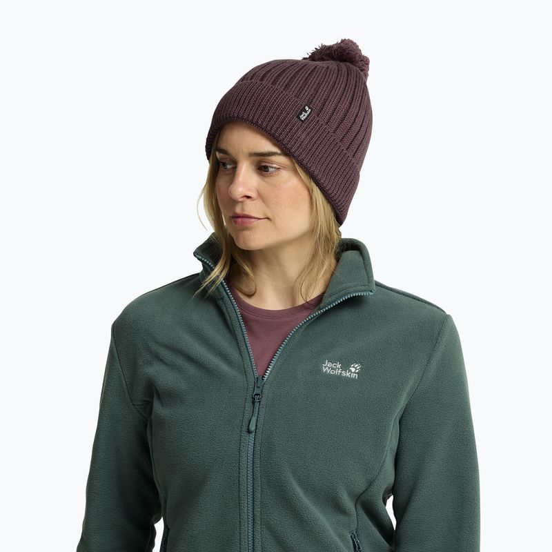 Зимна шапка Jack Wolfskin Pom Pom Beanie sheer plum 5