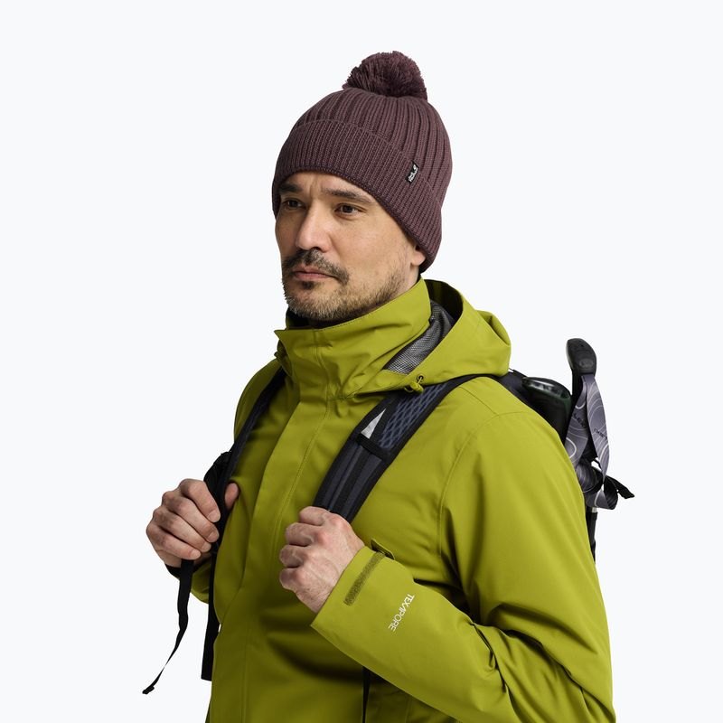 Зимна шапка Jack Wolfskin Pom Pom Beanie sheer plum 6