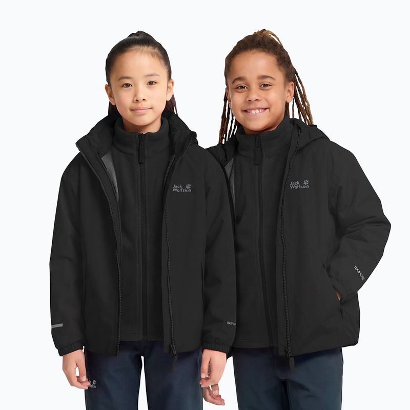 Детско яке 3-в-1 Jack Wolfskin Iceland 3IN1 2026 black 6