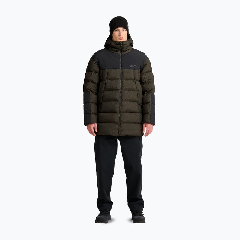 Мъжко ватирано яке Jack Wolfskin Icy Hollow Hooded obsidian moss 2