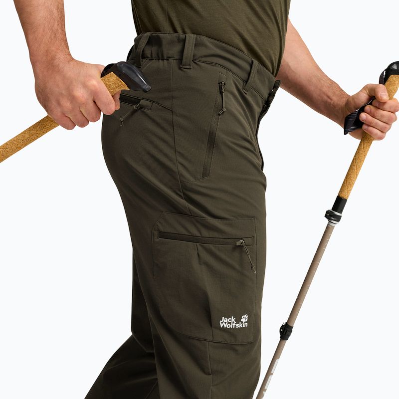 Мъжки панталони за трекинг Jack Wolfskin Activate Flex obsidian moss 4