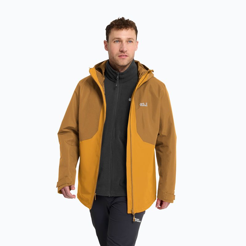 Мъжко яке 3-в-1 Jack Wolfskin Stonetrail 3In1 burly yellow jw 4