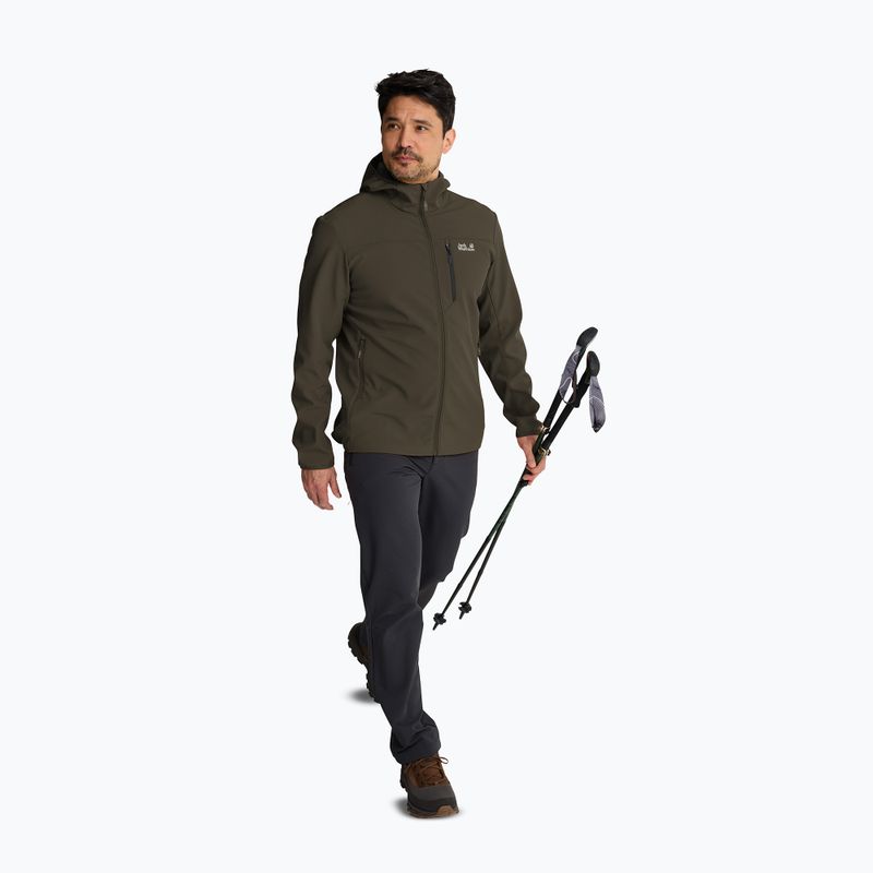 Мъжко ветроустойчиво яке Jack Wolfskin Wild Winds Hooded obsidian moss 2
