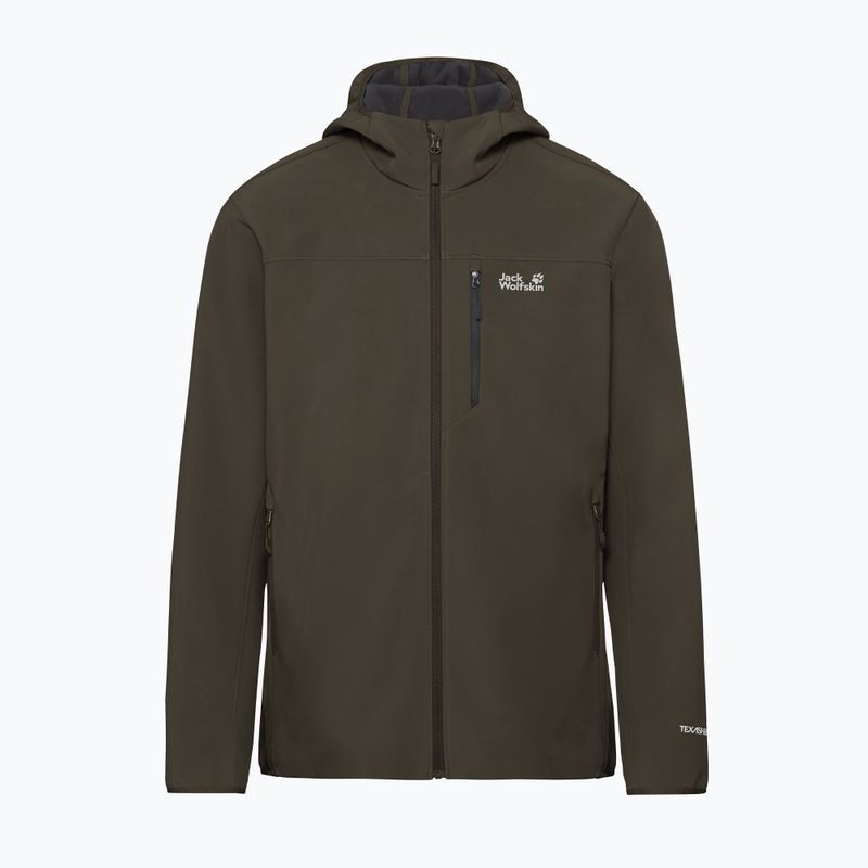 Мъжко ветроустойчиво яке Jack Wolfskin Wild Winds Hooded obsidian moss 8