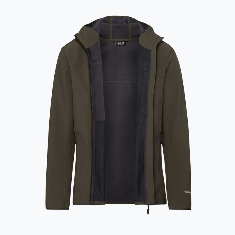 Мъжко ветроустойчиво яке Jack Wolfskin Wild Winds Hooded obsidian moss 9