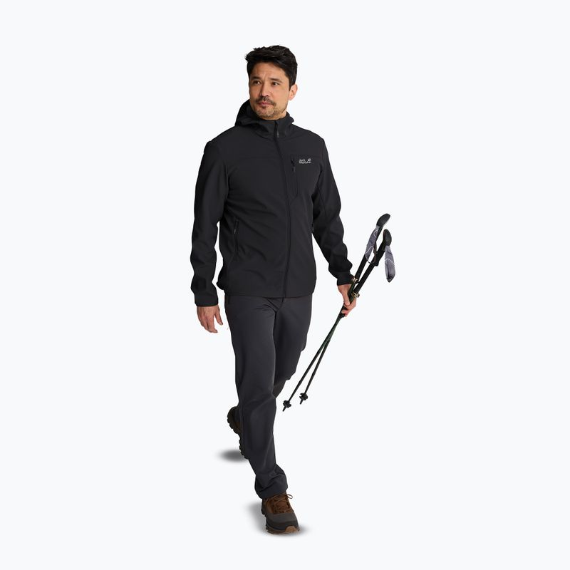 Мъжко ветроустойчиво яке Jack Wolfskin Wild Winds Hooded black 3