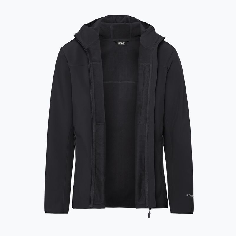 Мъжко ветроустойчиво яке Jack Wolfskin Wild Winds Hooded black 10
