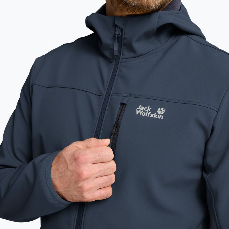 Мъжко ветроустойчиво яке Jack Wolfskin Wild Winds Hooded midnight sky 5