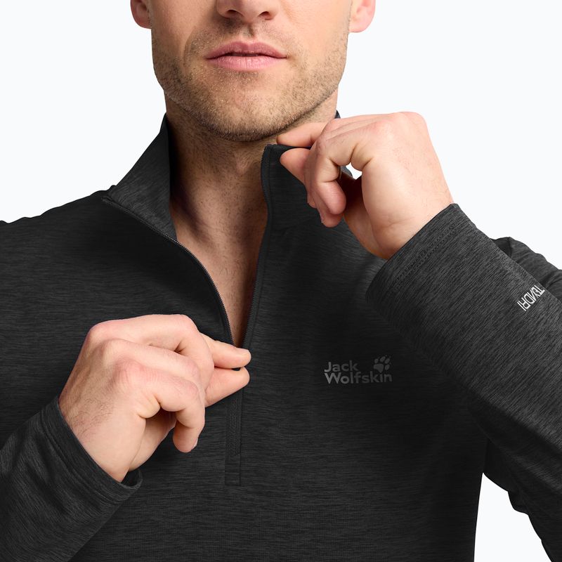 Мъжки поларен суитшърт Jack Wolfskin Trail Half Zip black 3