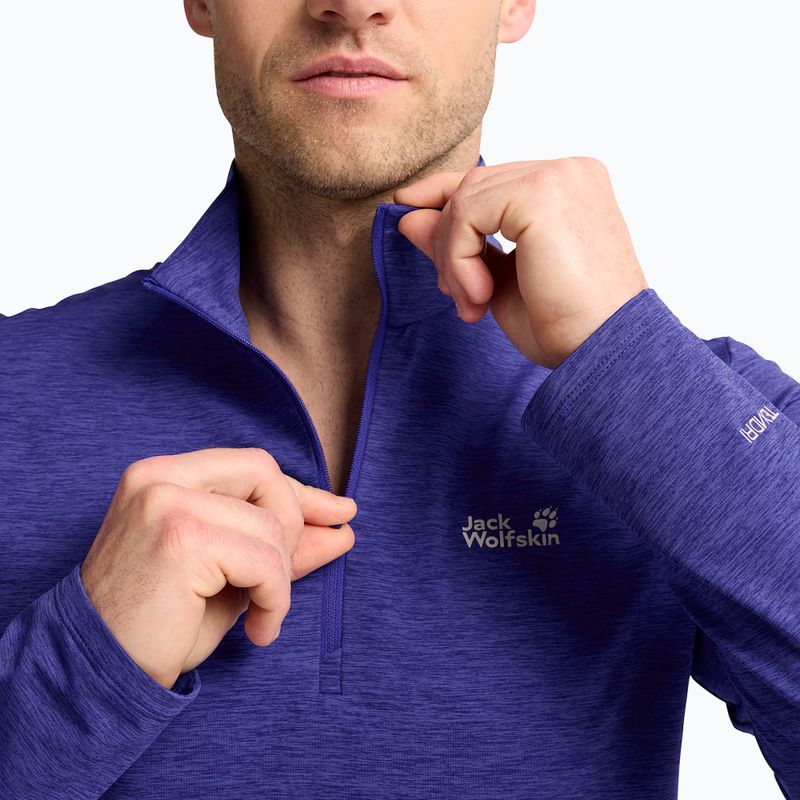 Мъжки поларен суитшърт Jack Wolfskin Trail Half Zip glow ink 3