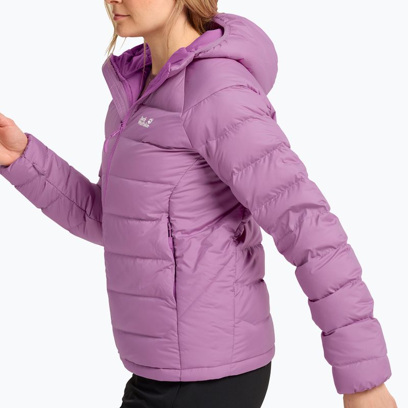 Дамско пухено яке Jack Wolfskin Wild Pass Down Hoody Rds vivid orchid 4