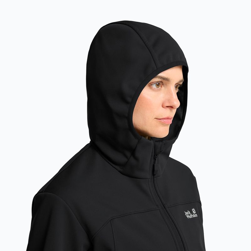 Дамско софтшел яке Jack Wolfskin Windhain 2 Hoody black 4