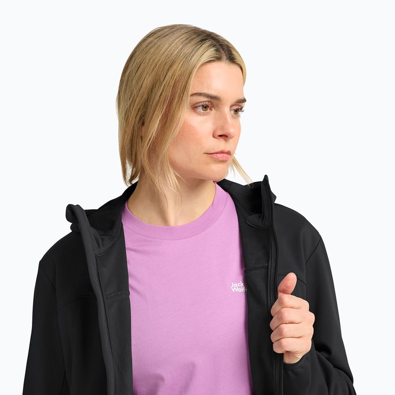 Дамско софтшел яке Jack Wolfskin Windhain 2 Hoody black 5