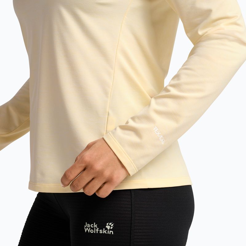 Дамска блуза с дълъг ръкав за  трекинг Jack Wolfskin Trail vanilla cream 3