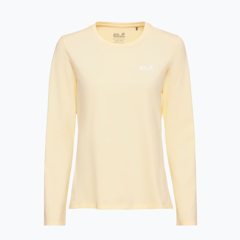 Дамска блуза с дълъг ръкав за  трекинг Jack Wolfskin Trail vanilla cream 4