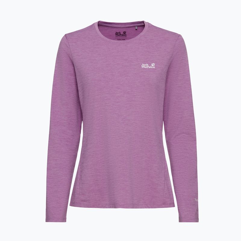 Дамска блуза с дълъг ръкав за  трекинг Jack Wolfskin Trail vivid orchid 4
