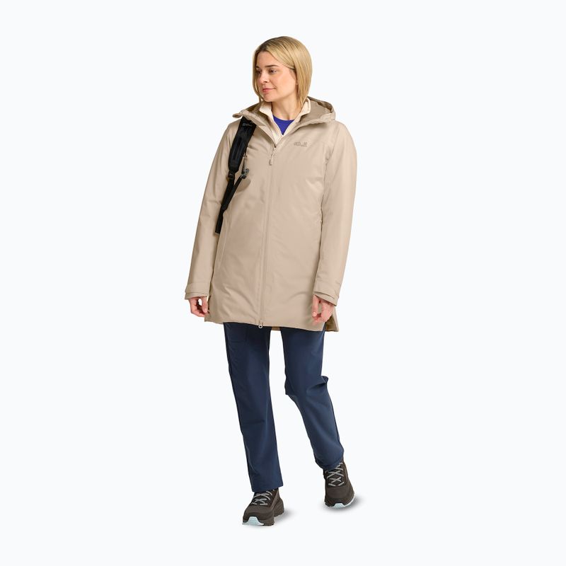 Дамско яке за дъжд Jack Wolfskin Heidelstein 2 Ins oyster 2