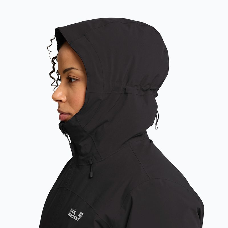 Дамско яке за дъжд Jack Wolfskin Heidelstein 2 Ins black 4
