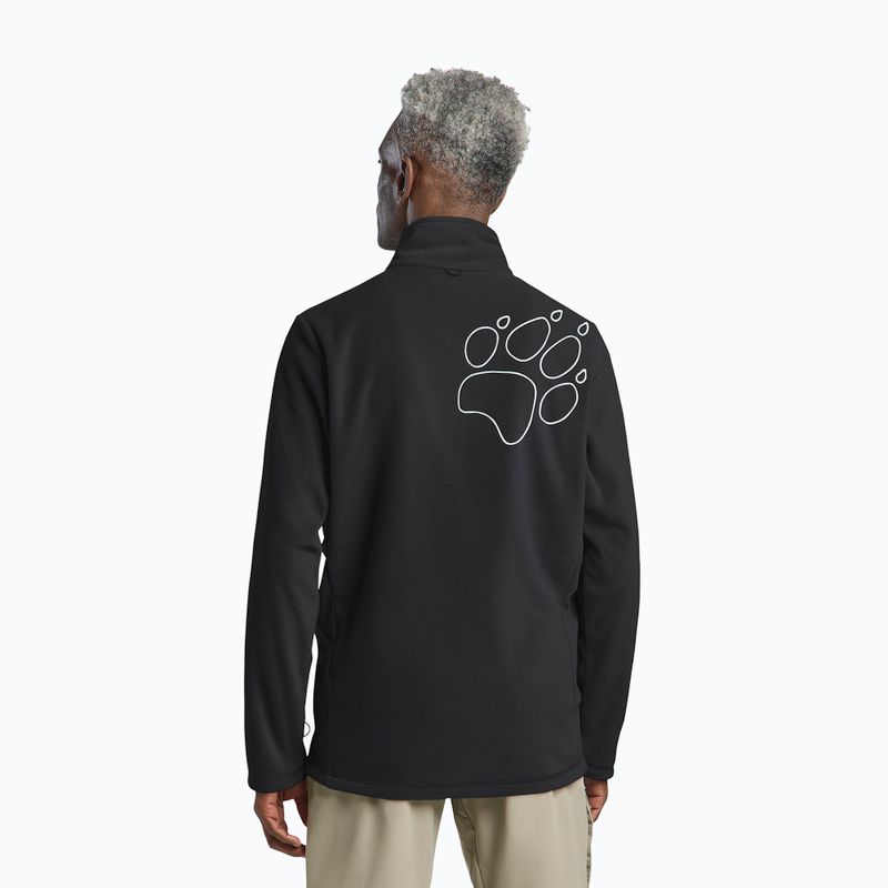 Мъжки поларен суитшърт Jack Wolfskin Wild Rebel 200 Full Zip paw black 3
