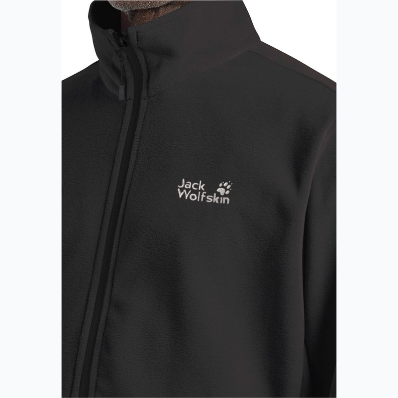 Мъжки поларен суитшърт Jack Wolfskin Wild Rebel 200 Full Zip paw black 4