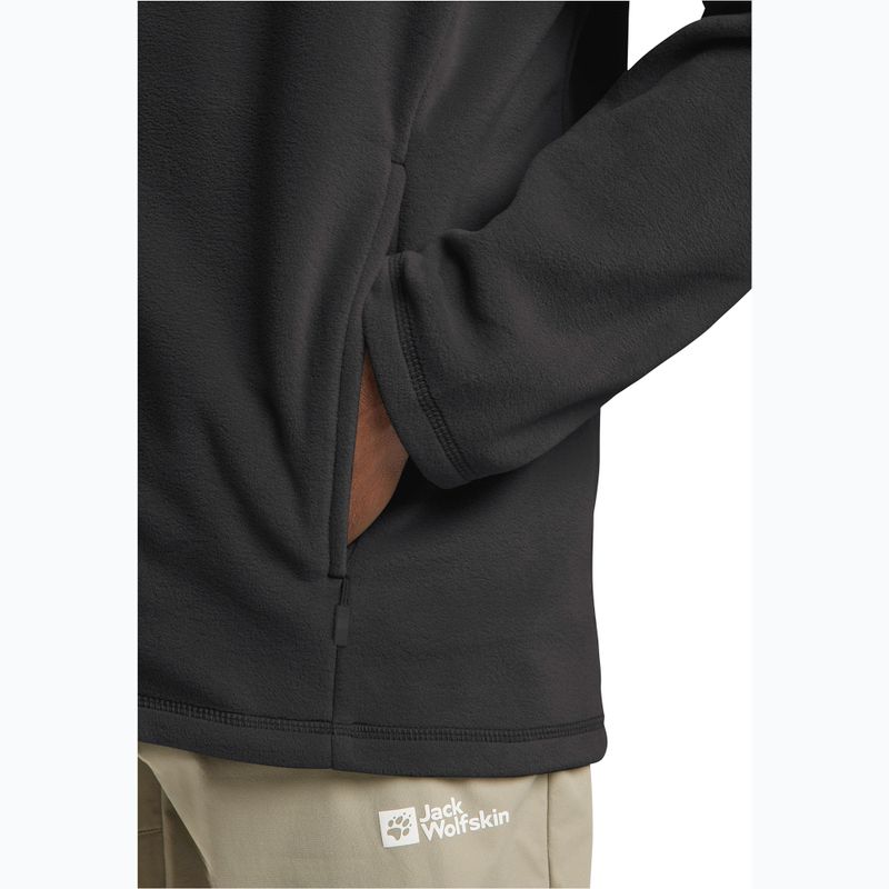 Мъжки поларен суитшърт Jack Wolfskin Wild Rebel 200 Full Zip paw black 5