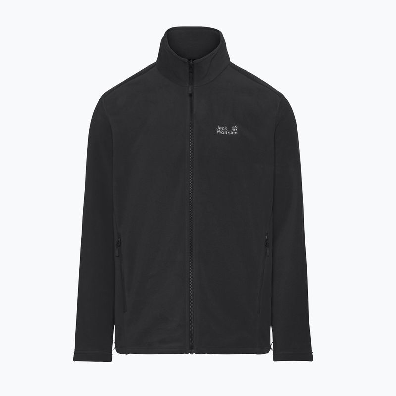 Мъжки поларен суитшърт Jack Wolfskin Wild Rebel 200 Full Zip paw black 7