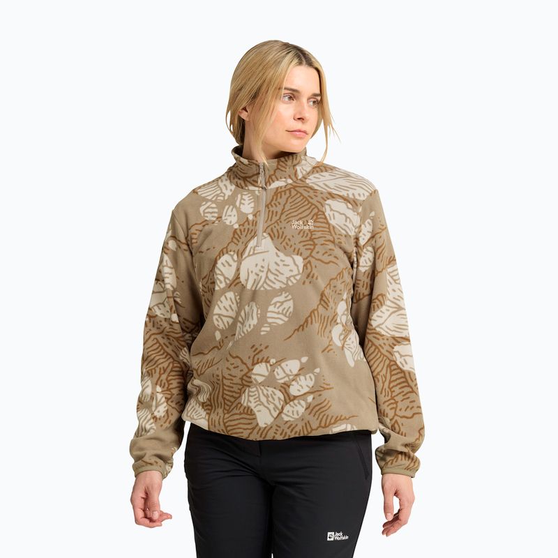 Дамски поларен суитшърт Jack Wolfskin Paw Era 100 Orint Half Zip paw hazel wood
