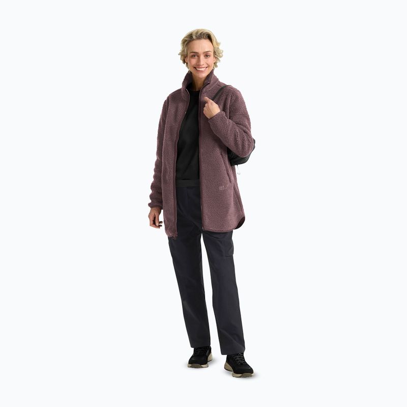 Дамски поларен суитшърт Jack Wolfskin High Curl Coat sheer plum 2