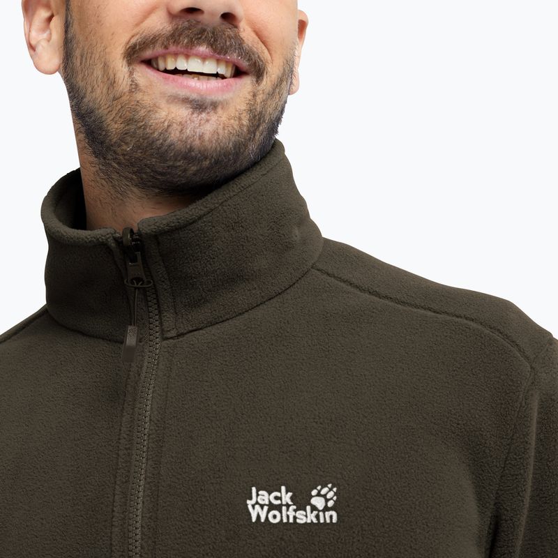 Мъжки поларен суитшърт Jack Wolfskin Taunus 200 Full Zip obsidian moss 4
