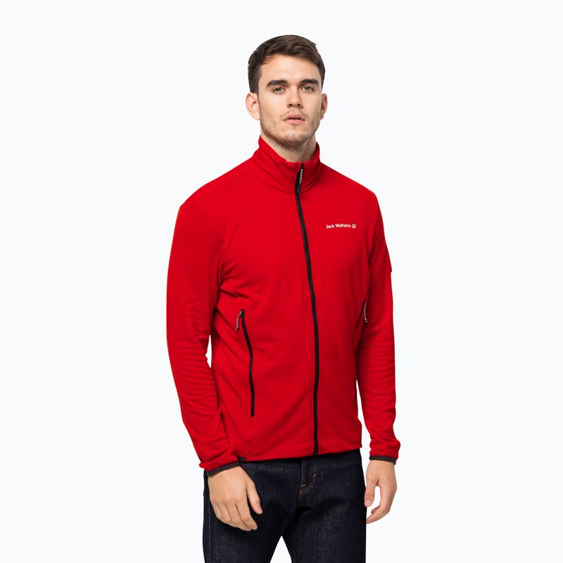 Мъжки поларен суитшърт Jack Wolfskin Dna red 1710271_2206