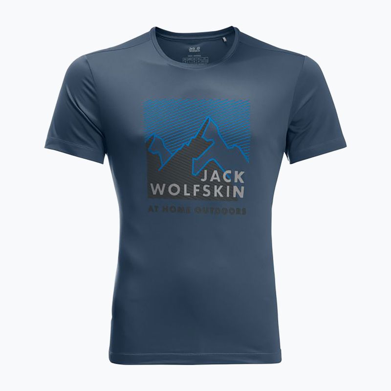 Мъжка тениска за трекинг Jack Wolfskin Peak Graphic blue 1807182_1383