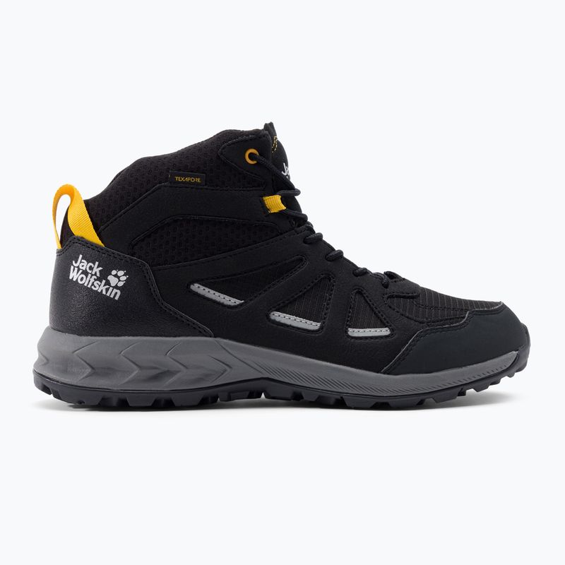Jack Wolfskin мъжки ботуши за трекинг Woodland 2 Texapore Mid black/burly yellow xt 2
