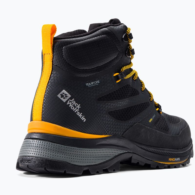 Jack Wolfskin мъжки ботуши за трекинг Force Striker Texapore Mid black/burly yellow xt 4038823 8
