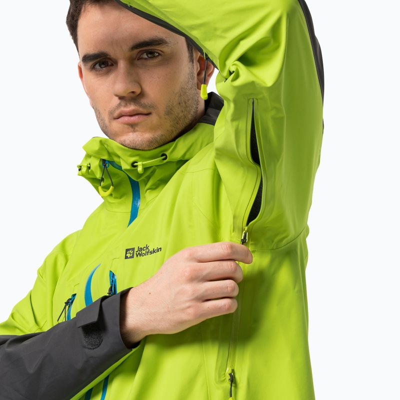Мъжко ски яке Jack Wolfskin Alpspitze 3L lime 4