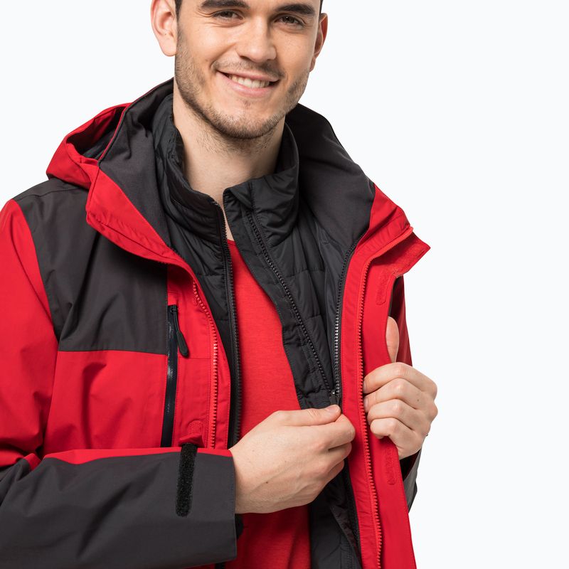 Мъжко дъждобранно яке Jasper на Jack Wolfskin червено 1115261_2206_002 8