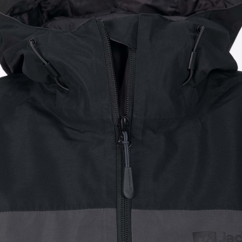 Мъжко дъждобранно яке Jack Wolfskin Glaabach сиво-черно 1115291_6000_006 14