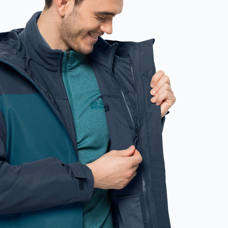 Мъжко дъждобранно яке Jack Wolfskin Taubenberg синьо 1115311_4133_006 8