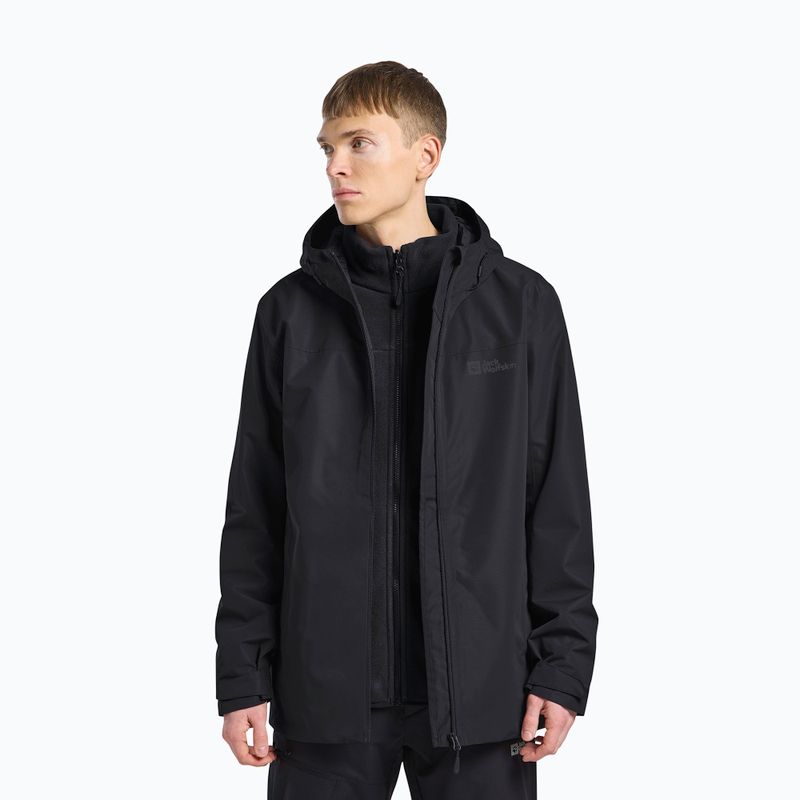 Мъжко яке 3в1 Jack Wolfskin Taubenberg 3In1 черно 4
