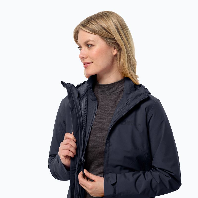 Jack Wolfskin дамско яке Moonrise 3In1 night blue 4